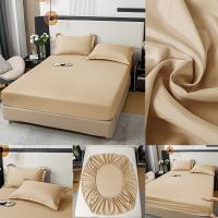 Juego De Sábanas Ajustables De Color Sólido, 3 Piezas, Juego De Cama Transpirable, Suave Y Agradable Para La Piel - details 4