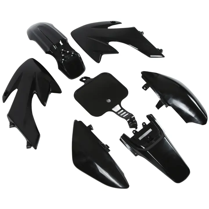 Kit de carenado de plástico negro para motocicleta, juego de carrocería de 7 piezas, accesorios de repuesto para moto de cross XR50 CRF50 - 1