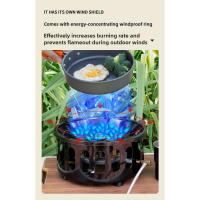 Estufa de Camping Portátil de Acero Inoxidable Quemador de Gas de Alta Potencia de 19800W con 7 Núcleos A Prueba de Viento, Ideal para Deportes y Aire Libre - details 3