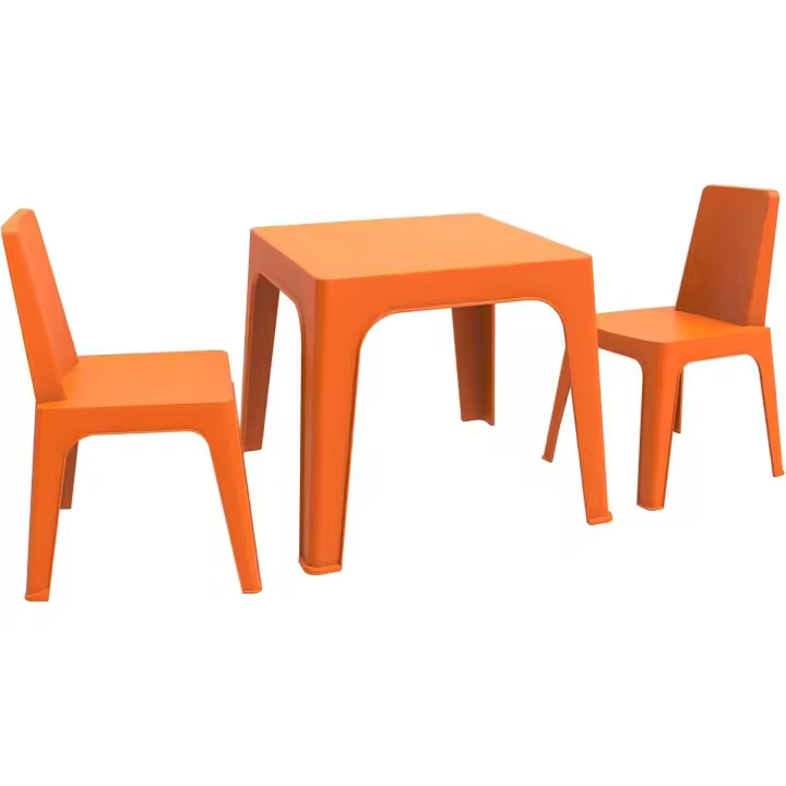 resol Julieta Conjunto Infantil de 2 sillas y 1 Mesa para Interior, Exterior, jardín - Color Azul Cielo - 1