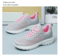Zapatillas de deporte de moda de las mujeres ahuecadas hacia afuera ultra ligeras grandes de malla transpirable zapatos casuales de los zapatos de las mujeres - details 26