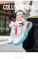 Nuevos zapatos ligeros de baloncesto para niños, zapatos deportivos con hebilla giratoria para niños, zapatillas deportivas transpirables para correr, zapatos de tenis para niños al aire libre - details 13