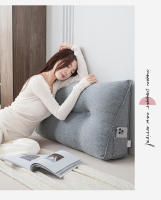 Almohada de cuña, cabecera Triangular pequeña, respaldo de lectura para cama, almohada de soporte para espalda con funda extraíble, cojines de suelo - details 2