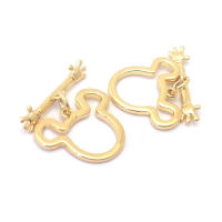 Pulsera de Tirantes Geométricos de Latón Dorado 18K Clasps para Hacer Joyería DIY - details 103
