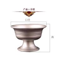 Taza de ofrenda tántrica tibetana, juego de decoración de salón de Buda, cuenco de agua de siete pies altos de cobre puro de imitación de Nepal - details 2