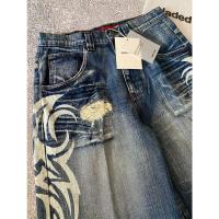 Pantalones de Denim Talla Grande Informales con Estampados de Calle Personalizados - details 2
