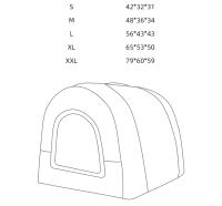 Cama cálida cerrada para perros pequeños y medianos, cueva impermeable plegable, casa extraíble, nido para gatos, cesta, suministros para mascotas - details 0