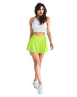 Gimnasio Deportes Mujer Fiess Bolsillos Correr al aire libre Falda de tenis Secado rápido Estiramiento Pantalones cortos de verano - details 3
