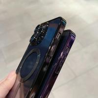 Funda de carga inalámbrica Magsafe transparente de lujo para iPhone 11 12 13 15 16 Pro Max 14 Plus X Xs XR cubierta chapada suave magnética - details 18