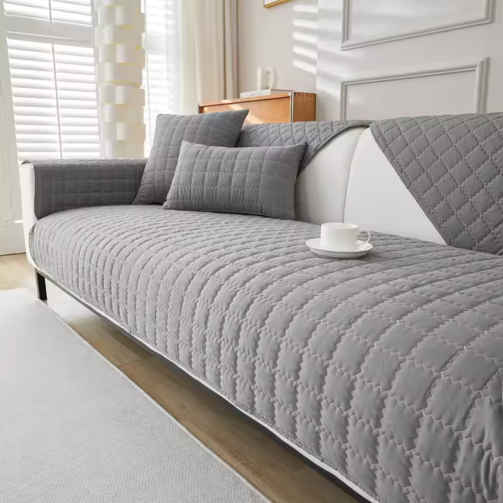 Funda de Sofá Antideslizante de Tela Sólida No Tejida Protector de Muebles para Dormitorio Oficina Sala de Estar Hogar Deco - 1
