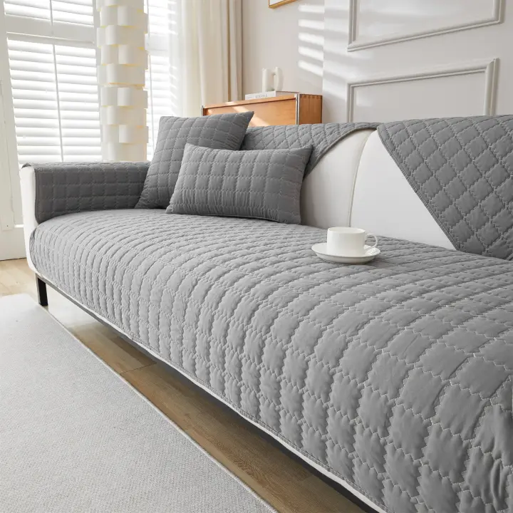 Funda de Sofá Antideslizante de Tela Sólida No Tejida Protector de Muebles para Dormitorio Oficina Sala de Estar Hogar Deco - 1