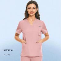 Uniforme para enfermería de Hospital, Tops para cirugía, camisas de manga corta para mujer, ropa de trabajo para clínica Dental, blusa de enfermera, ropa de médico negra - details 18