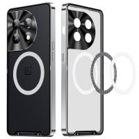 Funda de carga inalámbrica transparente a prueba de golpes para Oneplus 13 12 11 Nothing Phone1 cubierta trasera mate parachoques de aluminio fundas de teléfono acrílicas - details 8