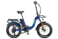 FAFREES F20 MAX Bicicleta Eléctrica Plegable, Frenos de Doble Disco + Cambios SHIMANO, Luz Solar, Neumáticos de 20*4,0 pulgadas de ancho, Batería de 48V 22.5Ah, Motor de 250W, Velocidad Máxima de 25km/h, Alcance de 100-120km, Pantalla LCD, Azul - details 1