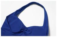 Sujetador deportivo con cuello Halter para mujer, Top fruncido de alto soporte para gimnasio, ropa de entrenamiento, corsé de - details 27