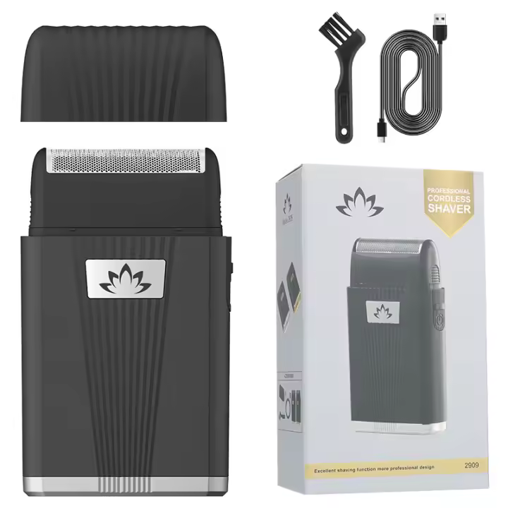 Afeitadora de lámina, Afeitadora eléctrica para hombres, Afeitadora eléctrica profesional, afeitadora de cabeza para hombres calvos, suministros de peluquero inalámbricos - 1