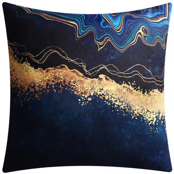 Funda de almohada nórdica con estampado de flores, cubierta de cojín de doble cara para sofá, sala de estar, oficina, 45cm, decoración del hogar - 1