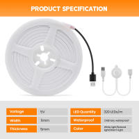 GAHADA Tira de LED COB Neón con Interruptor de Sensor PIR 320LEDs/m, Impermeable IP67, Gel de Sílice - details 2