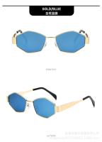 Gafas de sol hexagonales de moda para mujer 2025, diseño de marca de lujo, gafas de sol poligonales únicas, gafas de sol vintage con montura pequeña para hombre - details 22