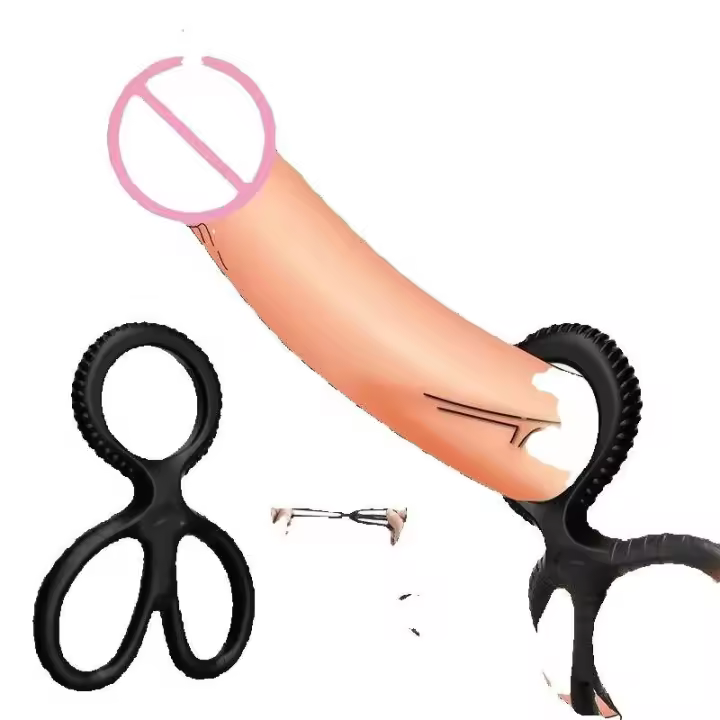 Leten-anillos de bloqueo de silicona para hombre, anillo reutilizable para retrasar la eyaculación, productos de Bondage para el escroto, juguetes eróticos para erección de pareja - 1