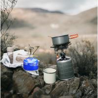 Estufa de Gas Portátil de Acero Inoxidable Ligera para Acampar al Aire Libre - details 7