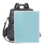 Mochila de gran capacidad de Color sólido, cuero PU texturizado, mochila de regreso a la escuela, bolsa de viaje de moda - details 4
