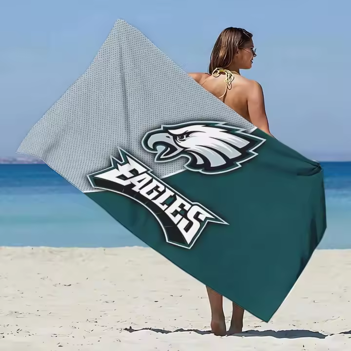 Toalla de playa E-Eagles P-Philadelphia Microfibra Sin arena Secado rápido Suave Toallas de piscina a prueba de arena Regalo para ducha de viaje - 1