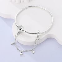 Pulsera de Plata Esterlina 925 Encanto de Mariposa Estrellas Luna Cadena de Seguridad - details 2