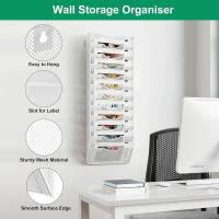 Colgante de Pared Organizador de Documentos 12 Niveles, Revistero para Oficina, Hogar, Escuela, Accesorios, Suministros, Color Blanco - details 5