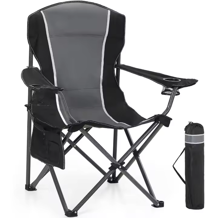 93,9f. x 59,9an. x 103,8al.Silla Plegable de Camping (Negro) - 1