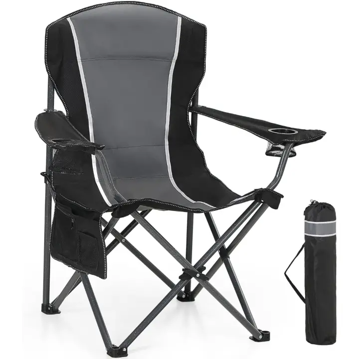93,9f. x 59,9an. x 103,8al.Silla Plegable de Camping (Negro) - 1