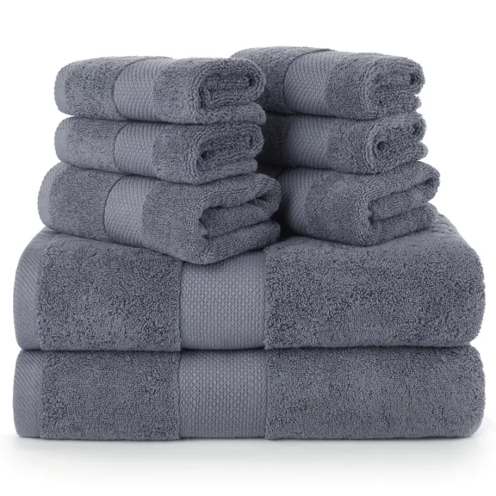 Juego de Toallas Premium de 8 Piezas, Algodón, Calidad del Hotel, súper Suave y Altamente Absorbente - 1