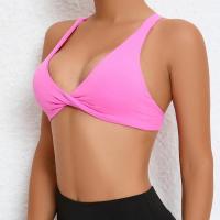 Ropa de yoga desnuda, sujetador de yoga para ejercicio de secado rápido ajustado para mujer, sujetador de fitness de belleza con espalda cruzada para correr al aire libre - details 29