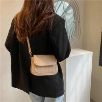 Bolso de hombro con solapa para mujer, bandolera de cuero PU, Estilo Vintage, cuadrado, pequeño - details 8