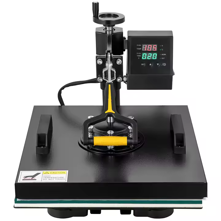 SucceBuy Máquina de prensado en caliente de 15x15 pulgadas/38x38 cm, impresora de transferencia por sublimación tipo almeja 2 en 1, revestimiento de teflón - 1