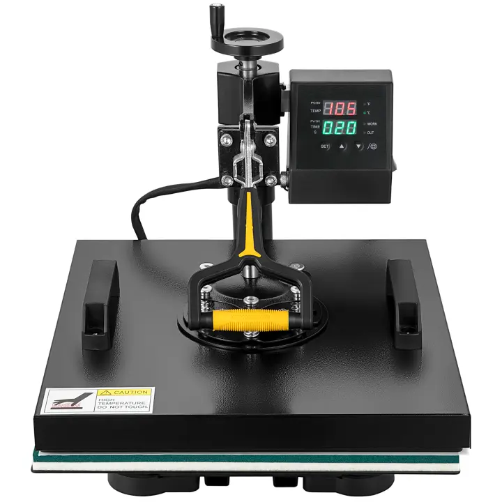 SucceBuy Máquina de prensado en caliente de 15x15 pulgadas/38x38 cm, impresora de transferencia por sublimación tipo almeja 2 en 1, revestimiento de teflón - 1