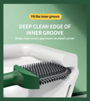 Cepillo De Inodoro Con Soporte Y Pared Acolchado De Silicona Para Baño Cepillo De Limpieza Con Mango Largo Estilo Pared Y Pie De Máquina - details 6