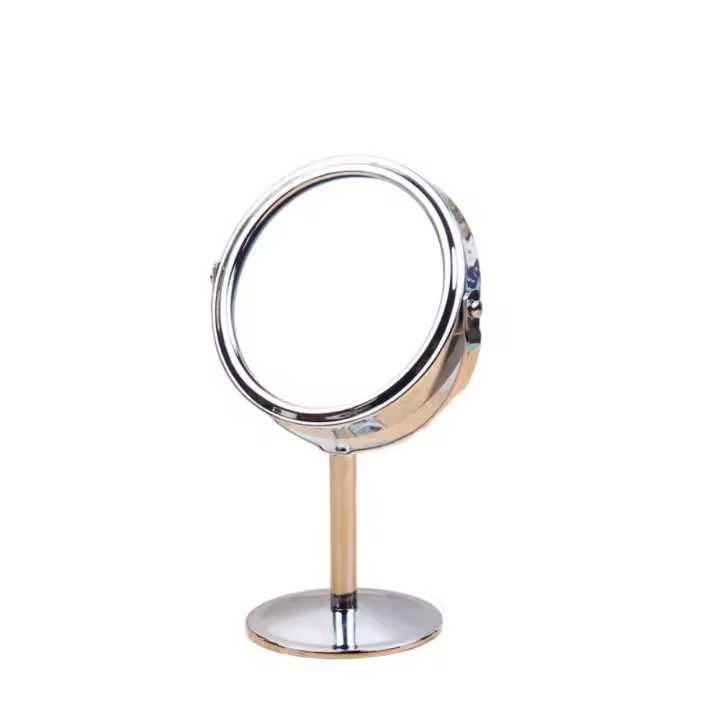 360 °   Espejo de tocador giratorio de doble cara, espejo de maquillaje nórdico con aumento ovalado 1:2, sin rincones muertos, Simple - 1