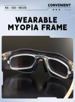 Kapvoe-Photochromic Cycling Glasses Light Weight Running Glasses Rimless Sunglasses  Bike Bicycle Sports Men's MTB Goggles UV400 - details 10