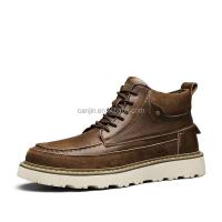 Botas nuevas de alta calidad, zapatos de mezclilla verdes antideslizantes, marca de zapatos de hombre para exteriores de cuero genuino, diseño italiano, piel, invierno - details 1