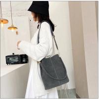 Bolso de Cubo de Cuero Temporado Bolso de Hombro de Moda de Ante Gran Capacidad Bolso Casual Retro - details 6
