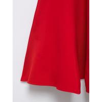 Vestido corto rojo de verano 2025 para mujer, con cuello redondo, sin mangas, línea A, mini, femenino, tipo camiseta sin mangas. - details 4