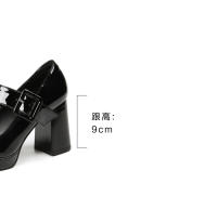 Zapatos Mary Jane de tacón alto con punta cuadrada, hebilla y tacón grueso. - details 2