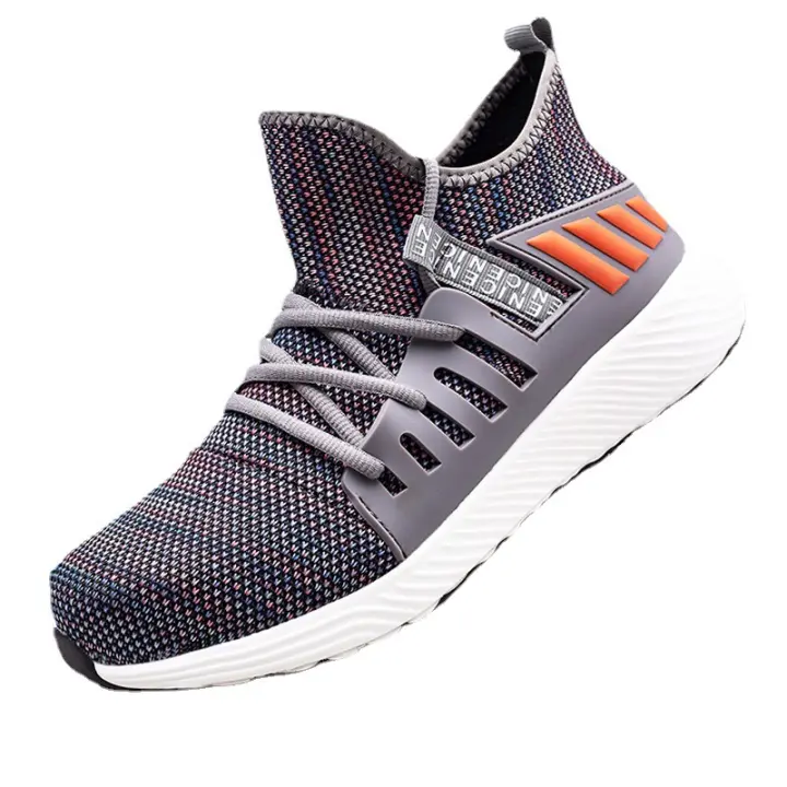 Zapatos de seguridad de mano de obra de verano anti-rotura y anti-piercing acero baotou volando tejido transpirable cómodo antideslizante zapatos de seguridad. - 1