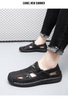 2025 nuevo verano Baotou sandalias de hombre transpirable Casual zapatos de playa huecos grandes - details 11