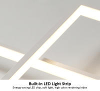 Luces de Techo Rectangulares Grandes LEFAN Iluminación Moderna para Hogar con Estilo - details 17
