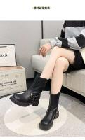 Chelsea de moda con suela gruesa impermeable y antideslizante, orejas colgantes, botas cortas de jardín - details 0