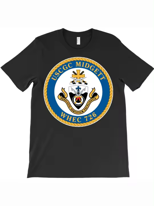 Camiseta USCG Midgett WHEC 726, regalo para papá, manga corta con cuello redondo suave y cómoda, 230g - 1