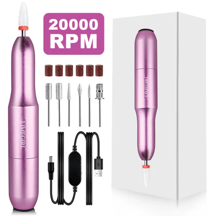 Taladro eléctrico para manicura y pedicura, de 35000/20000 RPM juego de brocas para limar - 1