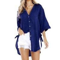 Camisas irregulares y con cordones Blusas elegantes OL para mujer - details 9